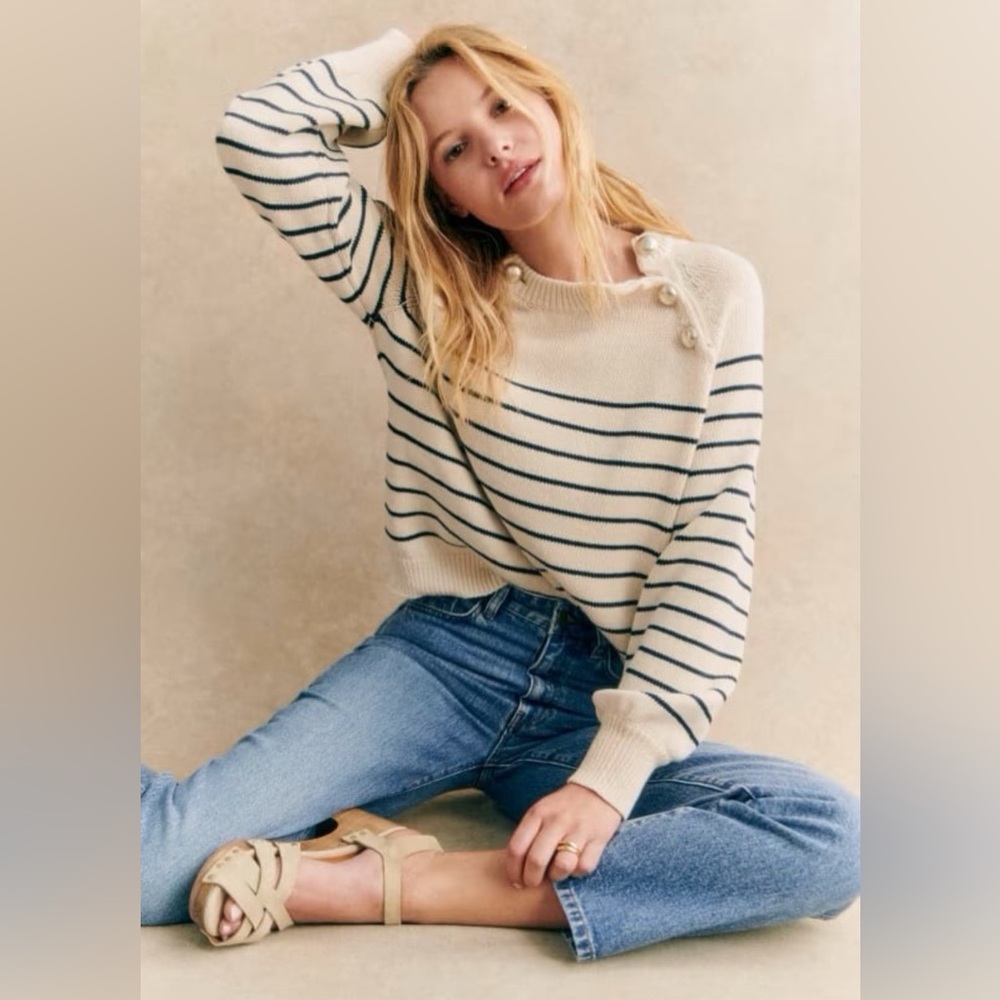 Nwt Sezane Loelie striped pull top rare